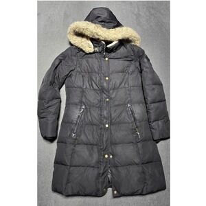 Lauren Ralph Lauren Down Puffer Coat Faux Fur Hooded Winter Parka Size‎ M